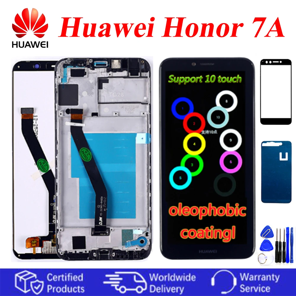 Оригинальный ЖК дисплей Huawei Honor 7A сенсорный экран рамка в сборе для AUM l29 L41