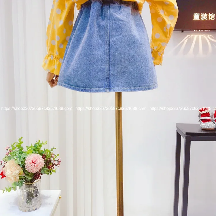 Джинсовая юбка для девочек коллекция 2020 года сезон весна новый стиль иностранный