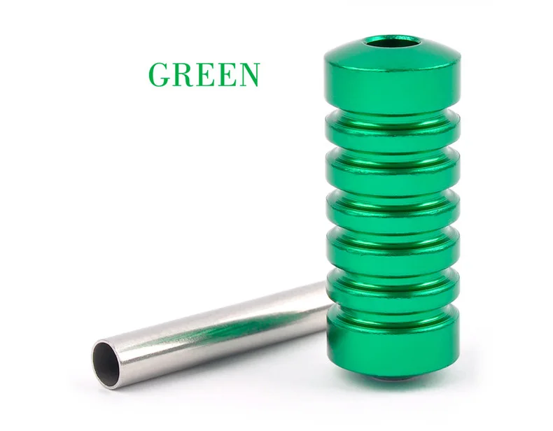 Green 7 цветов 22 мм алюминиевый сплав татуировки ручки Перманентный макияж татуировки трубки Бар Инструмент татуировки ручка машина комплект пистолет татуировки аксессуары - Цвет: Green