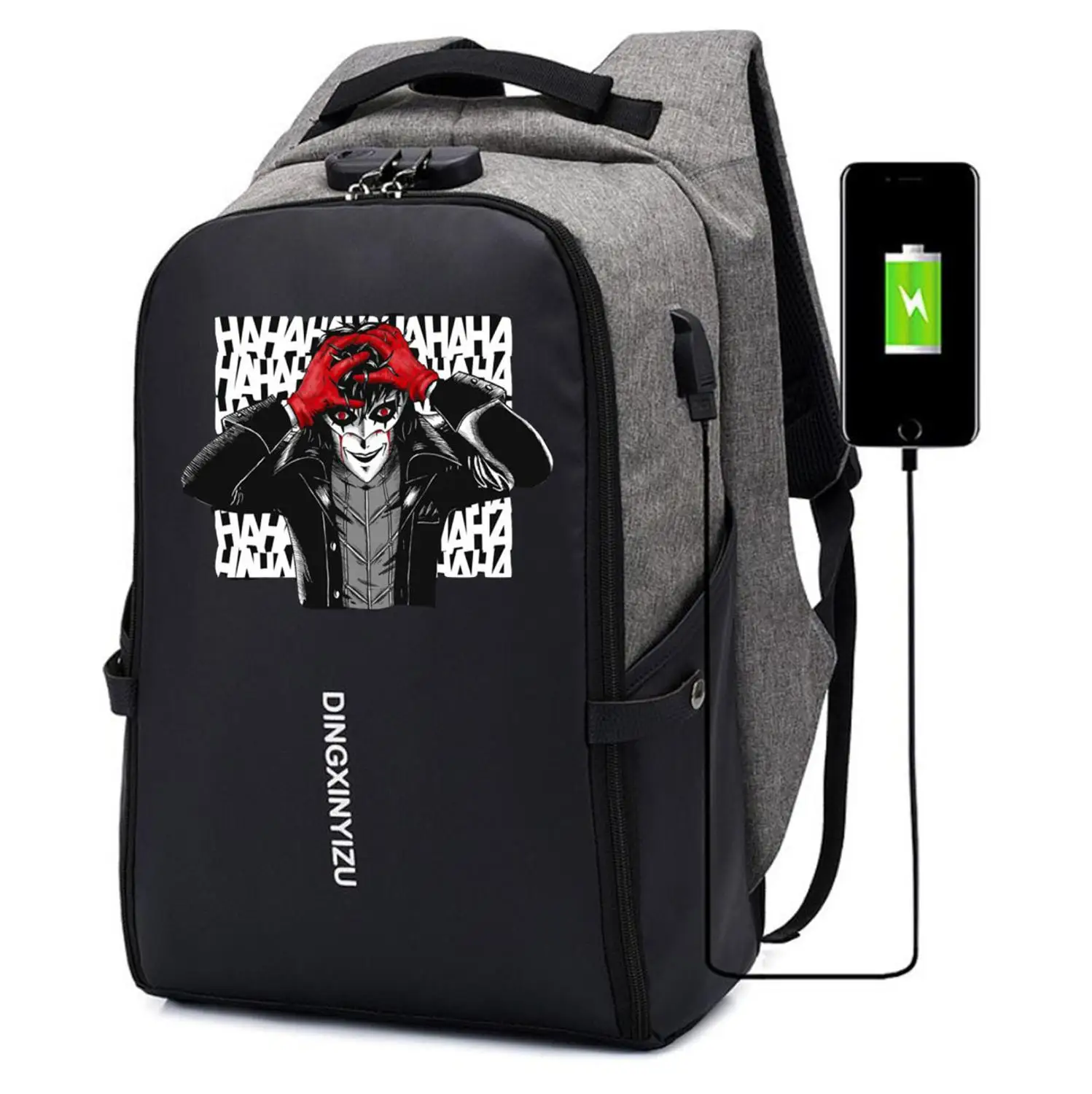 

Game Persona 5 Backpack student book Bags Anti-theft USB Charging women men Laptop backpack teenagers Travel backpack