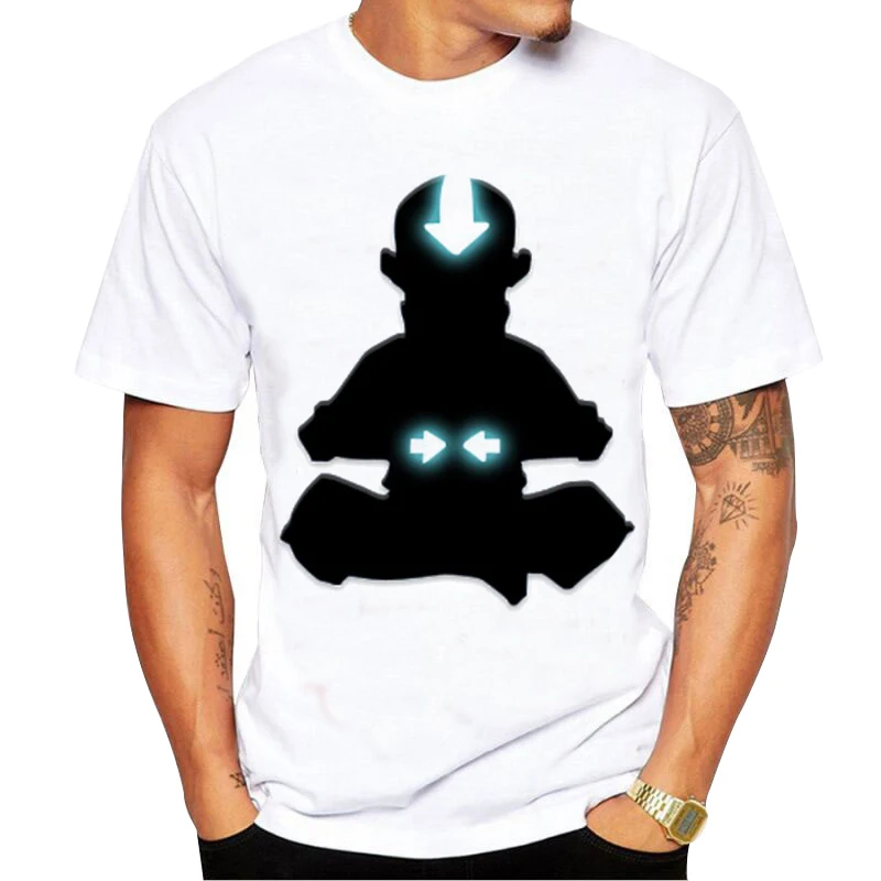 Аватар последняя футболка Airbender Мужская с коротким рукавом модель принтом