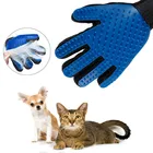 Перчатка для груминга домашних животных, щетка для вычесывания шерсти у кошек и собак, очищение и массаж