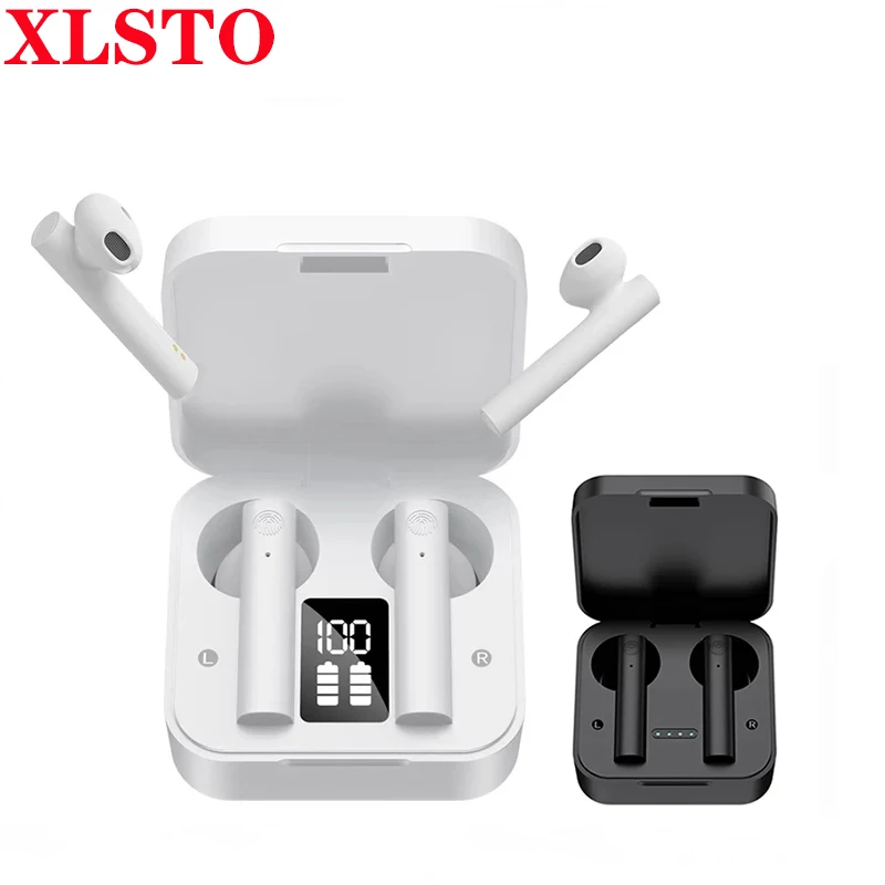 Беспроводные Bluetooth наушники для Xiaomi спортивные TWS бега со светодиодной