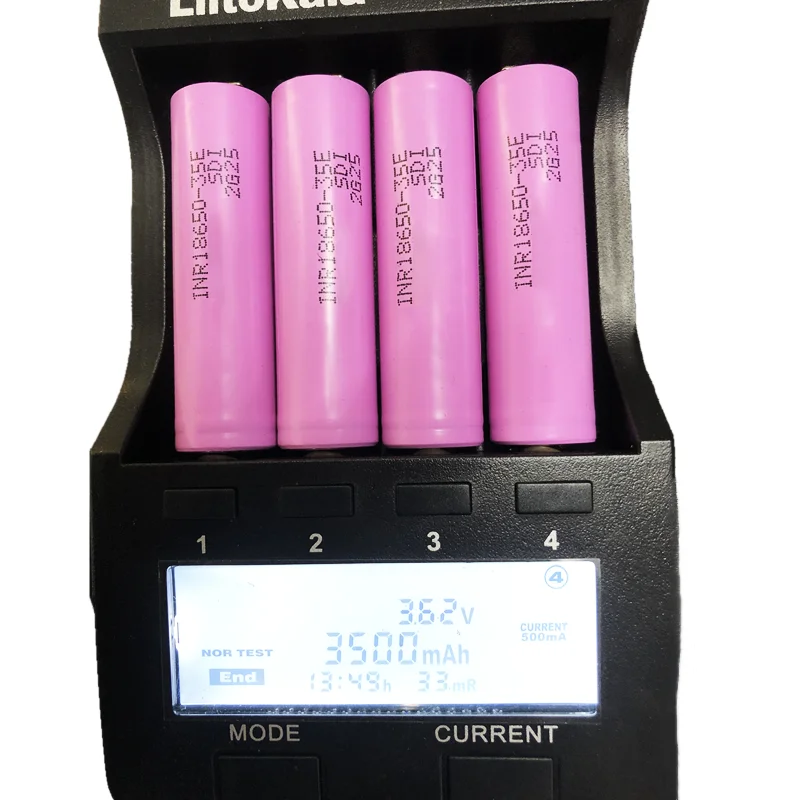 1-10 PCs 100% original 18650 3500mah 20A discharge inr18650 35e Li ion battery 3.7V rechargeable | Электроника