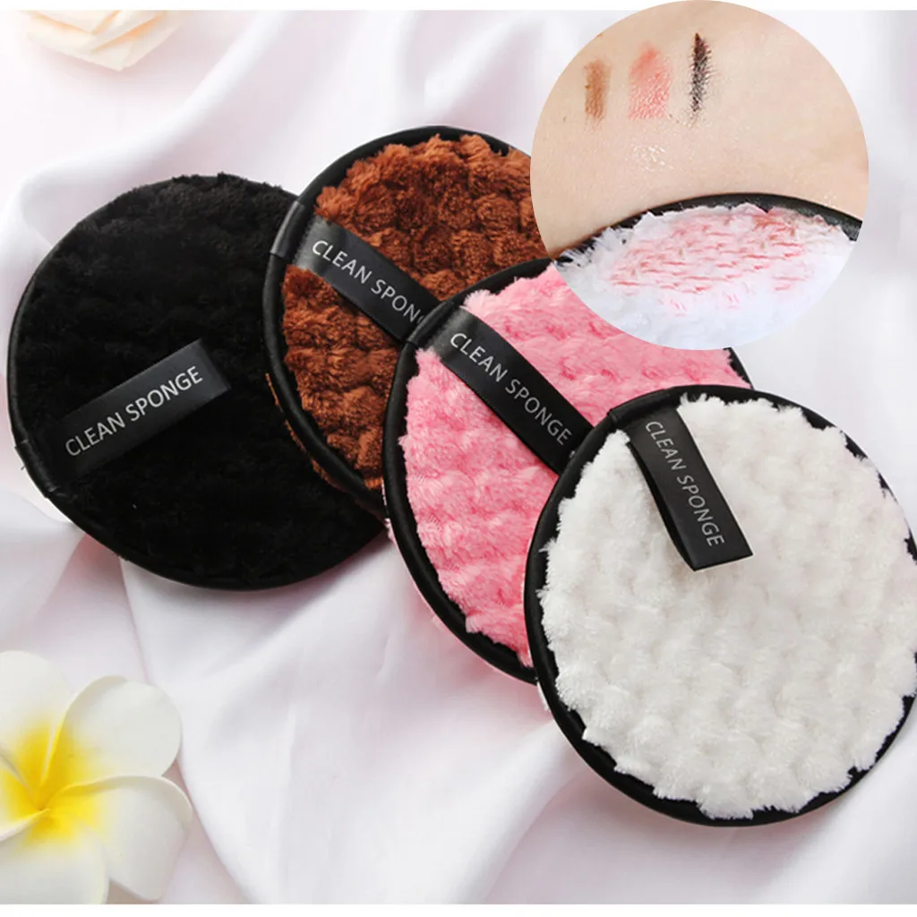 Салфетка из микрофибры колодки для макияжа лица смешивания спонж снятия хлопок