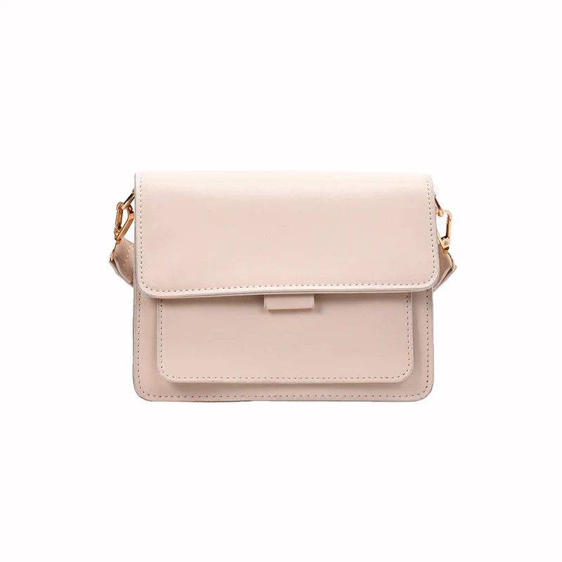 

TEENA Solid Color PU Leather Crossbody Bags For Women 2020 Summer Simple Fashion Handbags and Purses Female Shoulder Bags