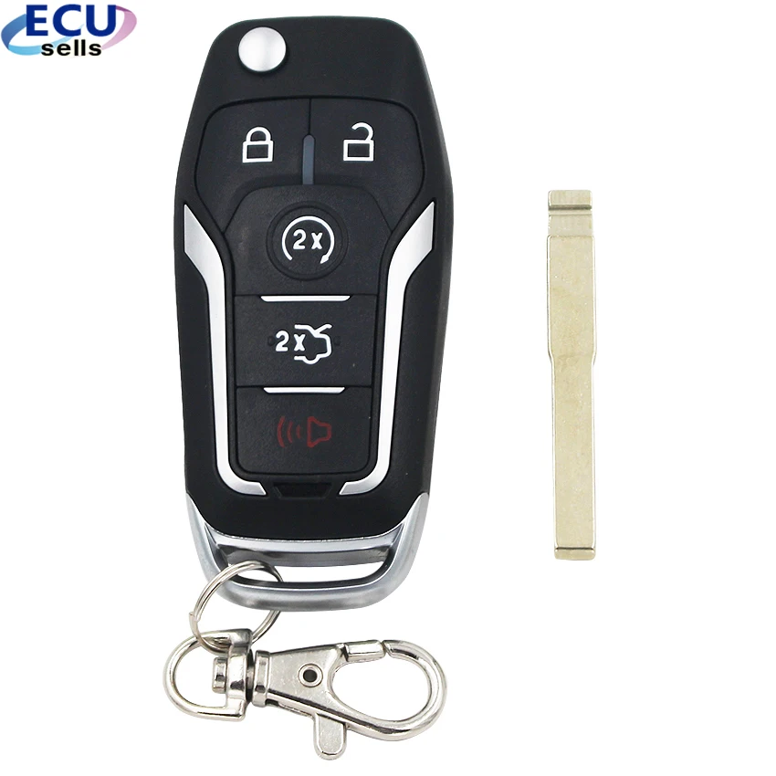Модифицированный складной дистанционный ключ 4 + 1 Кнопка 433 МГц 4D63 чип для Ford Focus