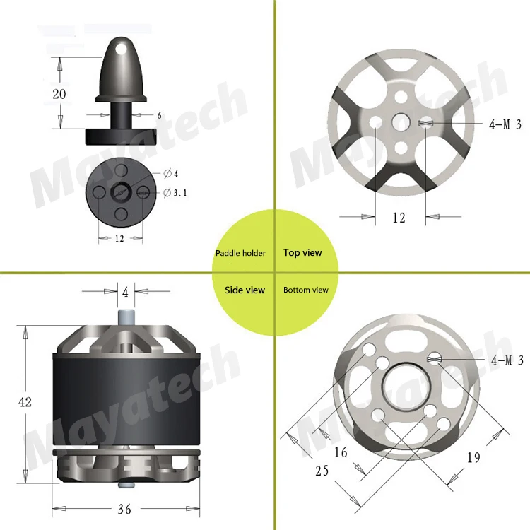 Промышленное качество JF мотор U2820 550kv/920kv/650kv водонепроницаемый бесщеточный для