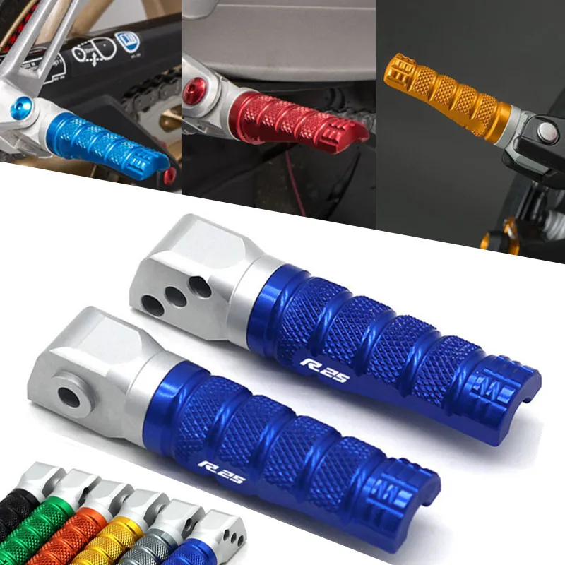 Алюминиевые Задние подножки с ЧПУ педальные логотипом Мотоциклетные аксессуары