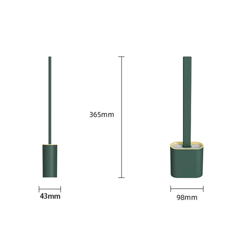 

Silicone Toilet Brush Base Rubber Head Holder Wall-Mounted Cleaning Brush Tool Bathroom Wc Accessories Accessory Set
