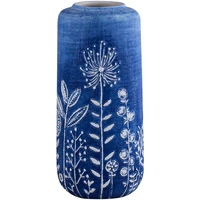 when i use the blue border ceramic vase nordic personalized geometric shape light luxury home flower arrangement ornaments