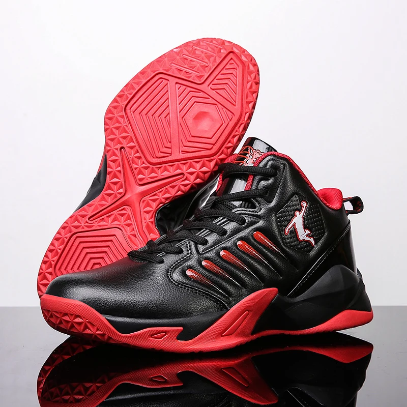 

Brand PU Breathable Basketball Shoes Men Rubber Platform Wear-Resistant Non-Slip Basket Sport Homme Mens Sneakers Size 36-46