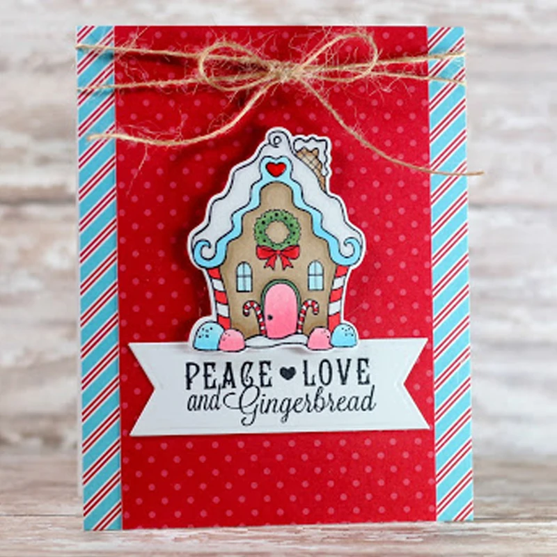 Gingerbread Spreading Good Cheer Clear Stamps For DIY Card Making Gingerbread+Phrases Kids Transparent Silicone Stamp new 2019 | Дом и сад