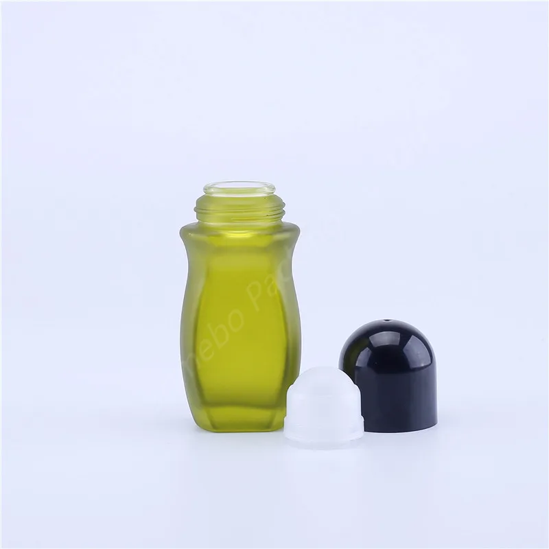 2 шт./лот, массажная бутылка для тела 50 мл, стеклянная бутылка для тела, бутылка для дезодоранта, Шариковая бутылка, стеклянная бутылка для эфирного масла