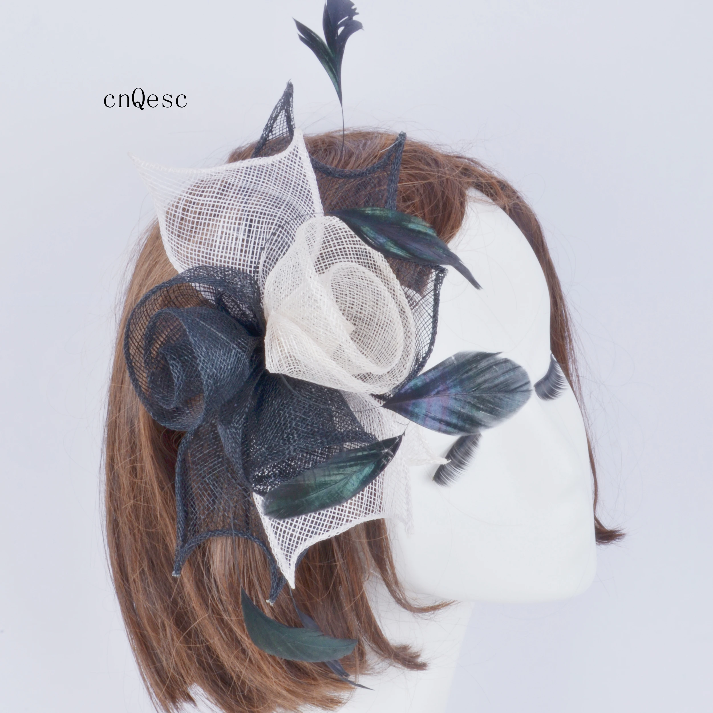 Шапка Sinamay facial мятно-зеленый цвет аксессуары для волос розы свадьбы Кентукки