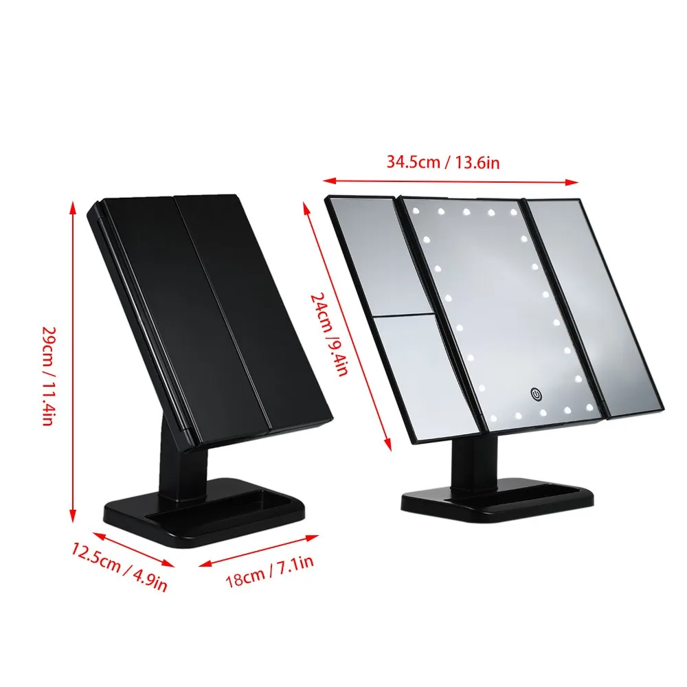 NEWKBO USB/Батарея работает трехслойный светодиодный косметическое настольное