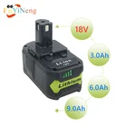 Литий-ионный аккумулятор для Ryobi ONE +, 18 в, 9,0 Ач, беспроводной Электроинструмент BPL1820, P108, P109, P106, P105, P104, P103, RB18L50, RB18L40 T