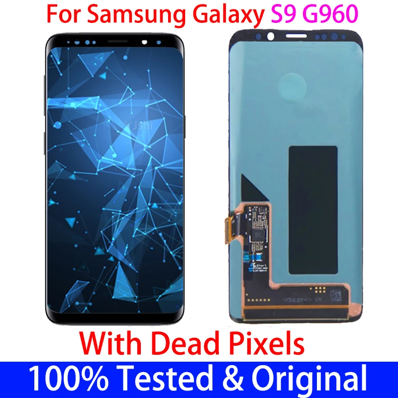 

Original Screen For Samsung Galaxy S9 G960 G960F With Dots LCD Display+Touch Screen Digitizer Assembly replacement With Frame