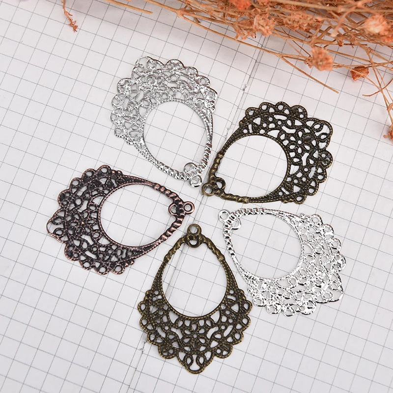 30 шт DIY серьги шпильки для ушей филигранные обертывания металлические