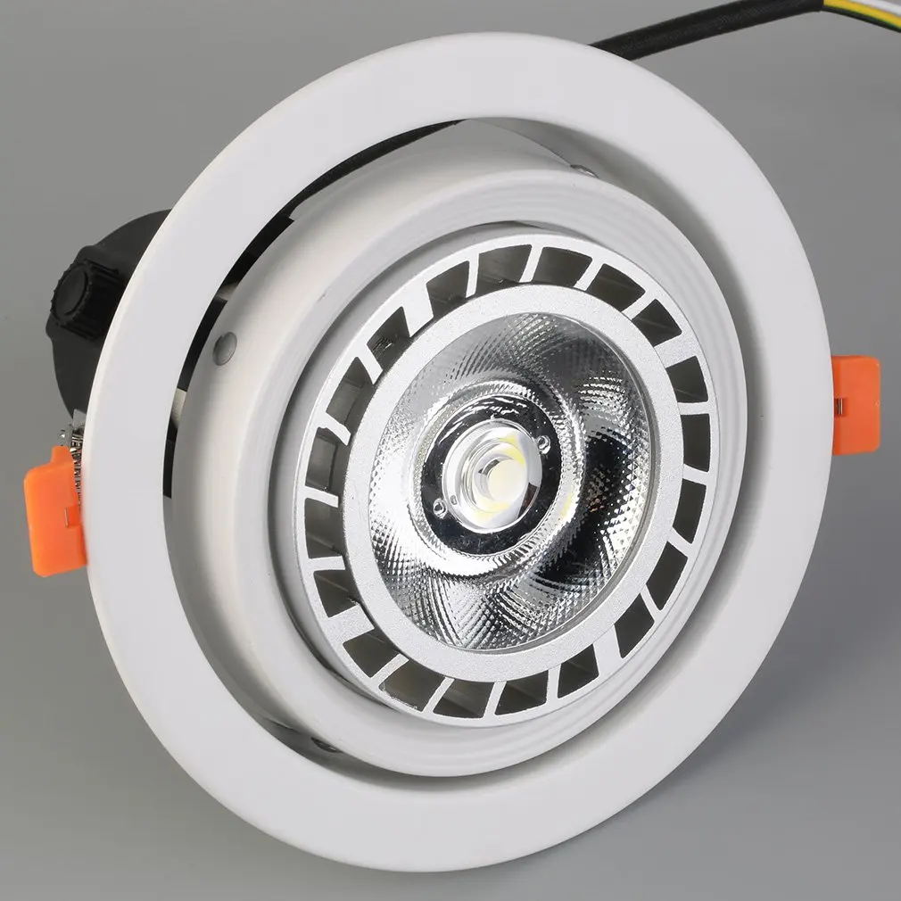 

24W Rotatable COB LED Recessed Ceiling Down Light Spotlight Bulb Lamp White NEW