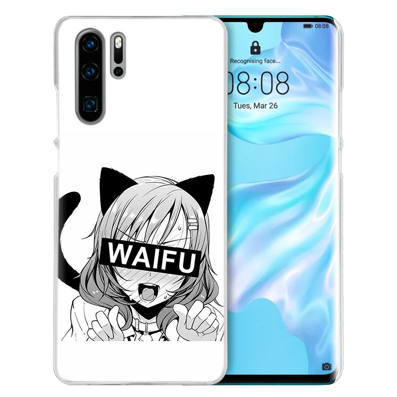 Чехол LEWD Sad японского аниме для huawei mate 30 20 10 P20 P30 Lite Pro P Smart Y9 Prime Honor 8A 8X 10i PC, чехлы для телефонов