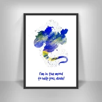 aladdin and gin japanese anime poster alternative minimalist art canvas poster prints home decoration wall painting no frame