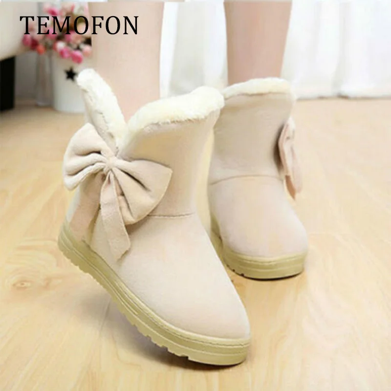 Женские зимние ботинки Зимние Теплые повседневные ботильоны с плюшем Женская