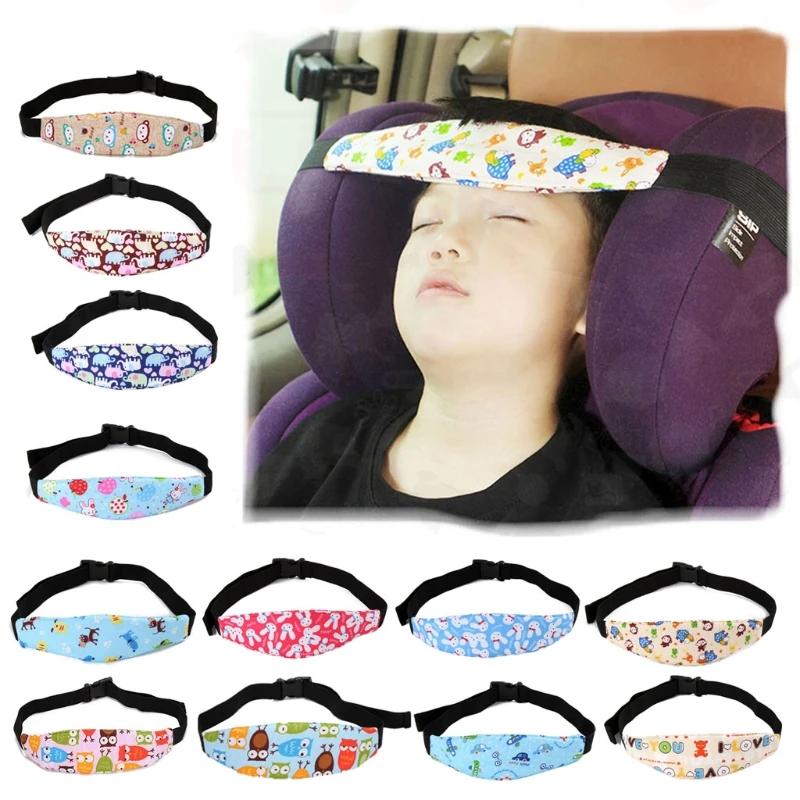 Asiento de coche de beb&eacute;, soporte ajustable para la cabeza, Cintur&oacute;n de sujeci&oacute;n, posicionador para dormir, correa para la cabeza para ni&ntilde;os peque&ntilde;os-0