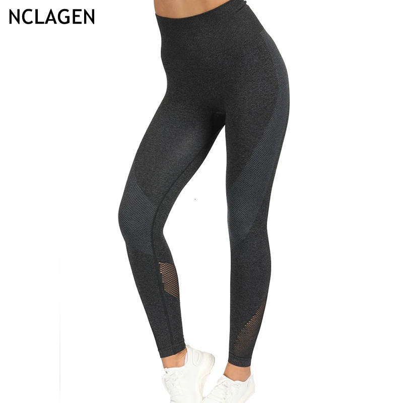 

Леггинсы NCLAGEN женские с высокой талией, нейлоновые повседневные бесшовные приподнимающие ягодицы штаны для фитнеса и йоги
