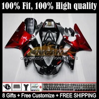 injection body for yamaha yzf r1 r 1 1000 cc yzf1000 123cl 3 yzf r1 yzfr1 98 99 1000cc yzf 1000 1998 1999 fairing red flames