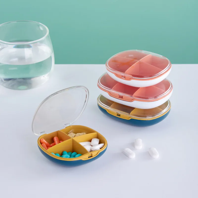 

1Pc 4/6 Grid Pill Case Plastic 7 Days Tablet Candy Box Portable Storage Tablet Holder Travel Organizer Pill Dispenser Container