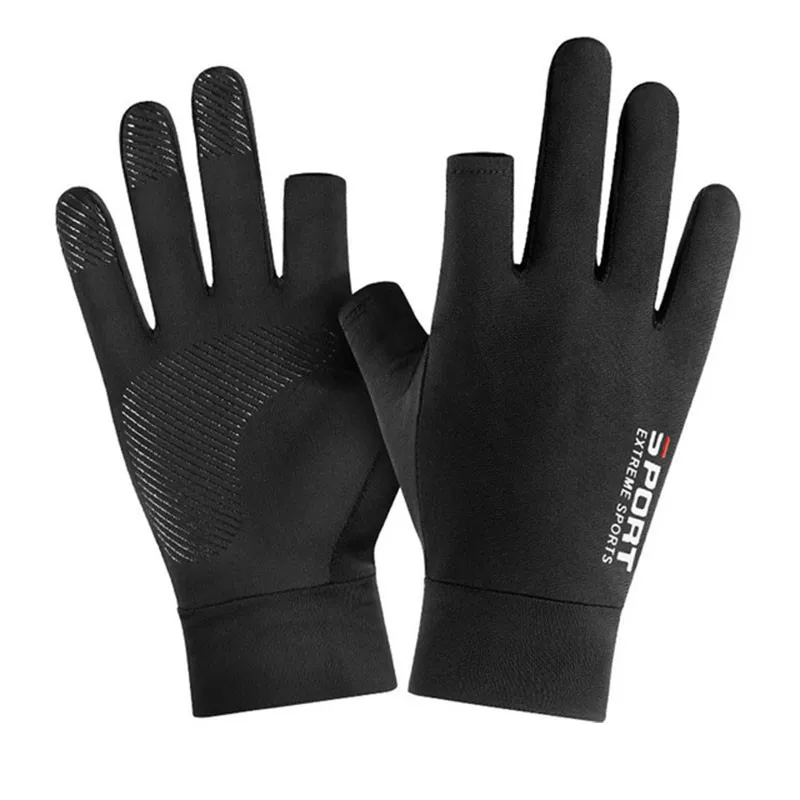 

Fishing Catching Protect Hand Professional Release Anti-slip Fish Gloves Couple sunscreen Driving riding gloves summer new style