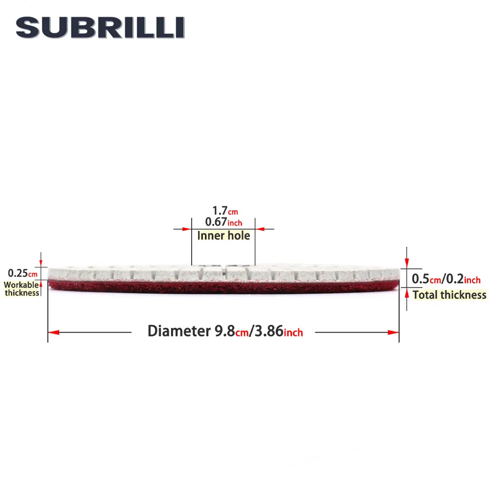 4 дюйма Wet Алмазный Полировочный диск колодки для бетона мраморная гранитная