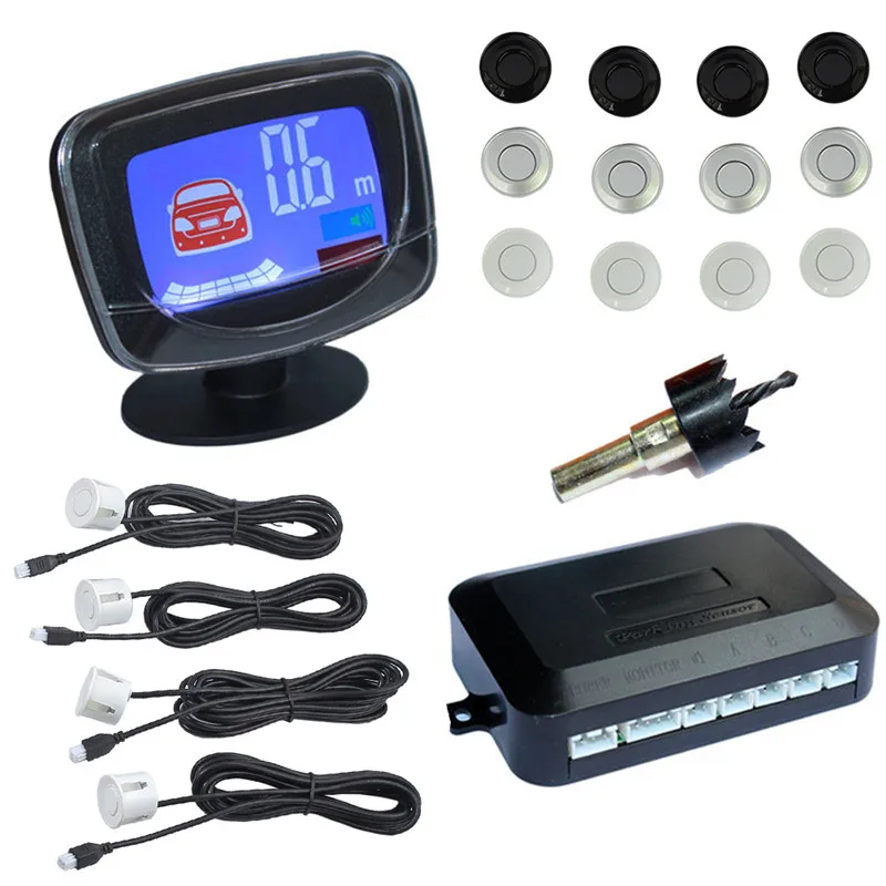 Новый стиль 4 парковочных датчика автомобильная ЖК камера заднего вида 2 5