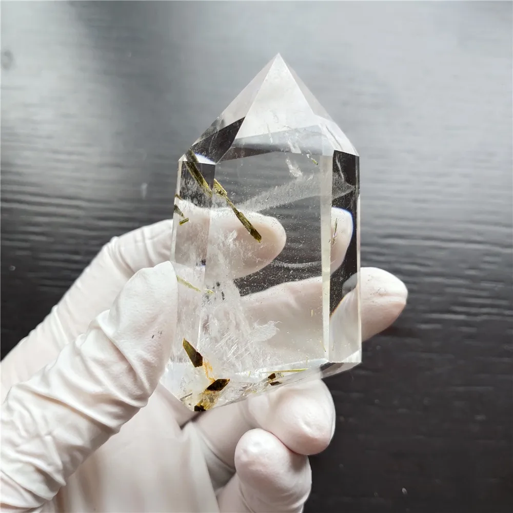 Рутиловая кварцевая палочка рутилированные кристаллы точечные волосы