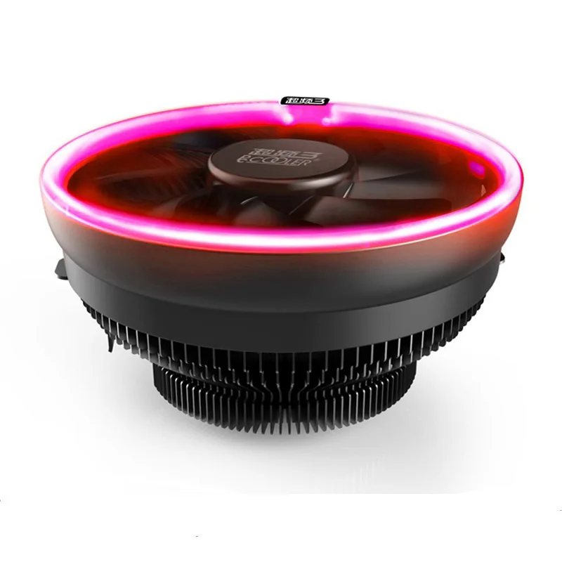 Pccooler 12 см светодиодный синий красный апертура кулер для процессора 12 см PWM вентилятор бесшумный для AMD AM3 AM4 Intel 775 115X радиатор охлаждения процессора тихий - Цвет лезвия: 4PIN Red