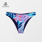 Женский раздельное бикини CUPSHE, фиолетовое нижнее белье с листочками и низкой талией, раздельное бикини 2022