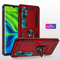 for xiaomi note 10 pro note 10 lite cases shockproof armor magnetic metal ring stand bumper case back cover phone case