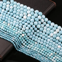 wholesale natural larimar gem stones round loose beads ocean sea stone beads for women jewelry making diy bracelet necklace 14
