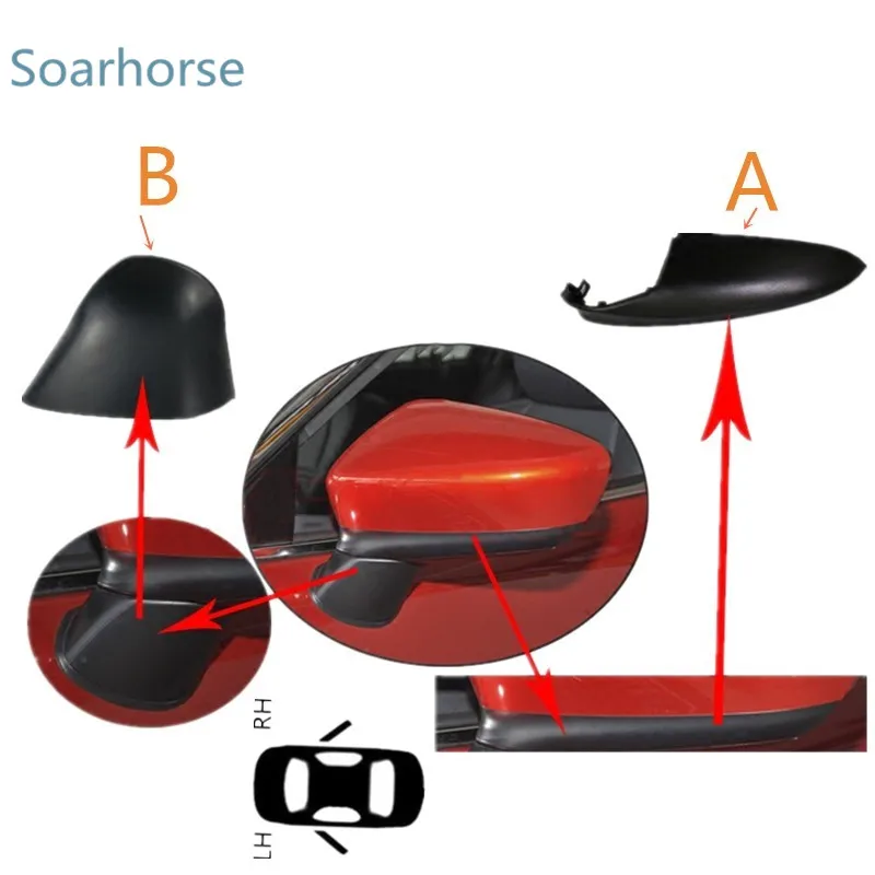 Боковая дверь Soarhorse для автомобильного зеркала заднего вида нижнее покрытие