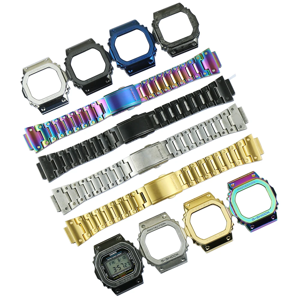 Нержавеющая сталь Ремешок Чехол Мужские наручные часы аксессуары для наручных