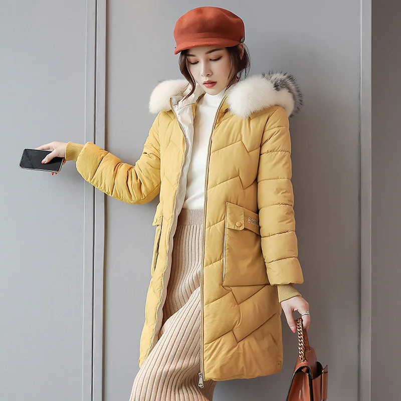 Пуховая парка пуховая зима 2019 длинная одежда в Корейском стиле пальто с