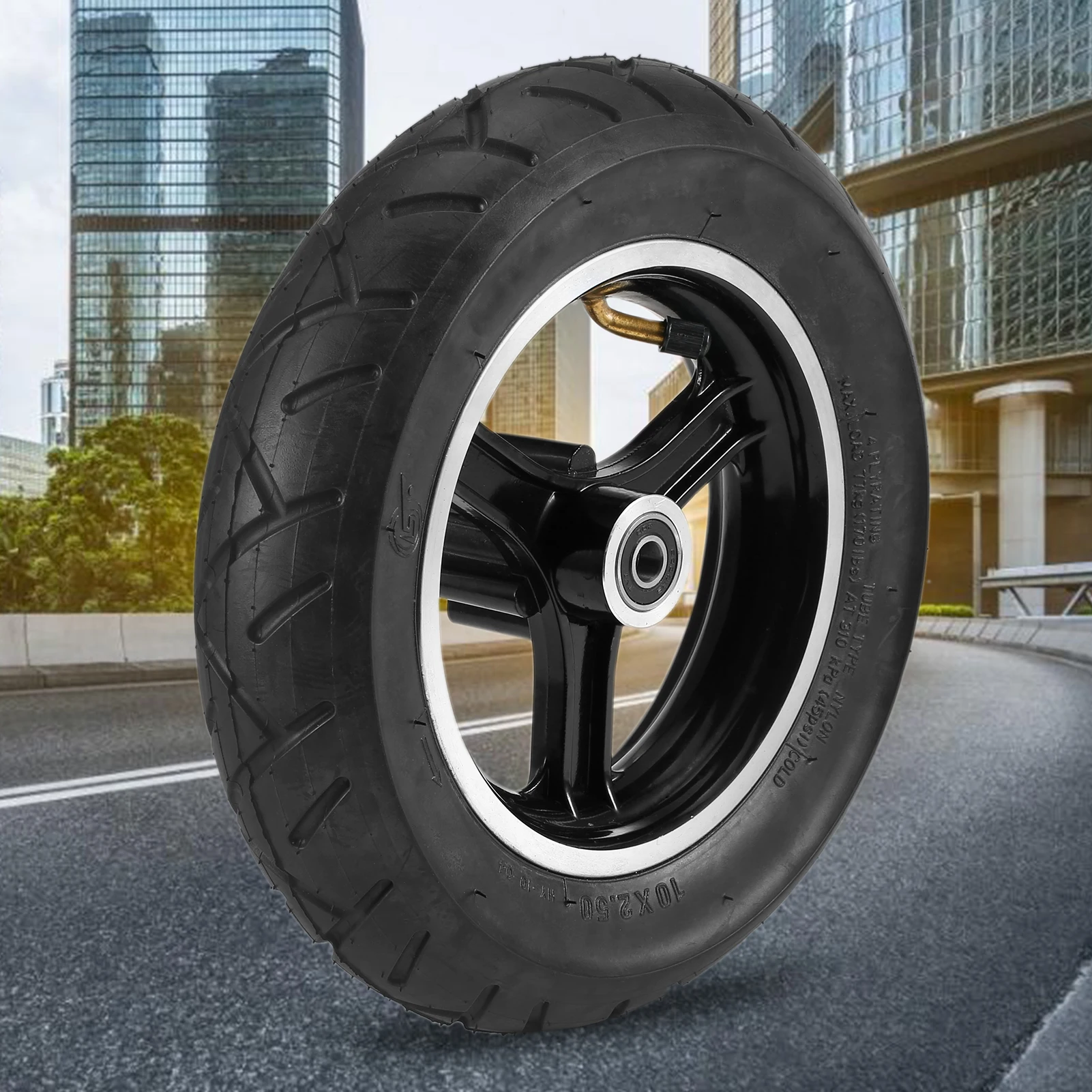 

Electric Scooter 10x2.5 Upgraded Thicken Tire Universal Durable Replacement Tire Electric Vehicle Wheel Pneumatic Scooter Tire