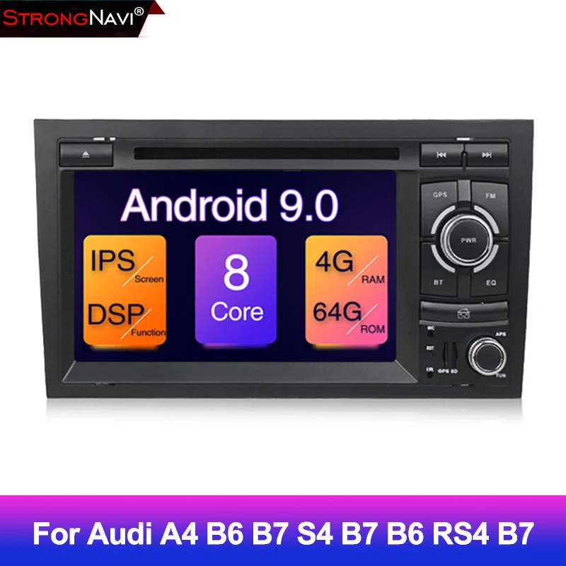 4G + 64G 8 ядер Android 9 0 2 Din Автомобильный Радио dvd мультимедийный плеер для Audi A4 S4 RS4 8E 8F