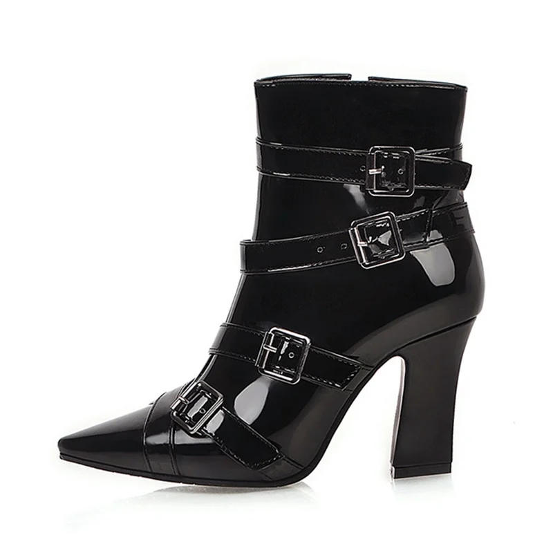 Женские ботильоны с металлической пряжкой Taoffen повседневные зимние офисные