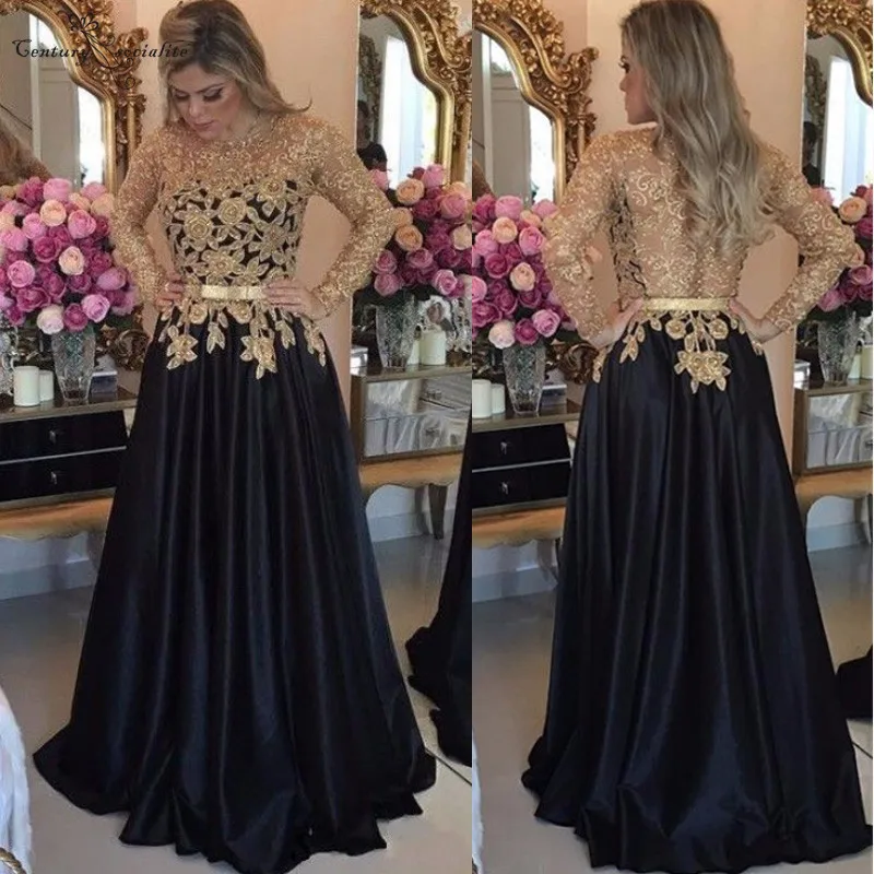 

Кружевные вечерние платья с длинным рукавом 2020, иллюзионное атласное платье с жемчугом для выпускного вечера, вечерние платья для женщин, п...