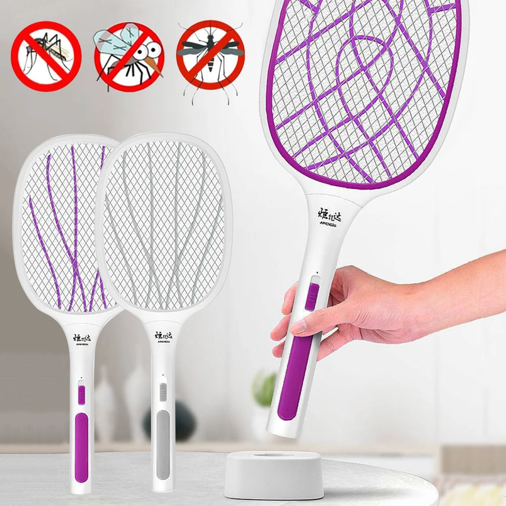

Two-in-One 10 LED Trap Mosquito Killer Lamp 3000V Electric Bug Zapper USB Rechargeable Summer Fly Swatter Trap Flies Insect
