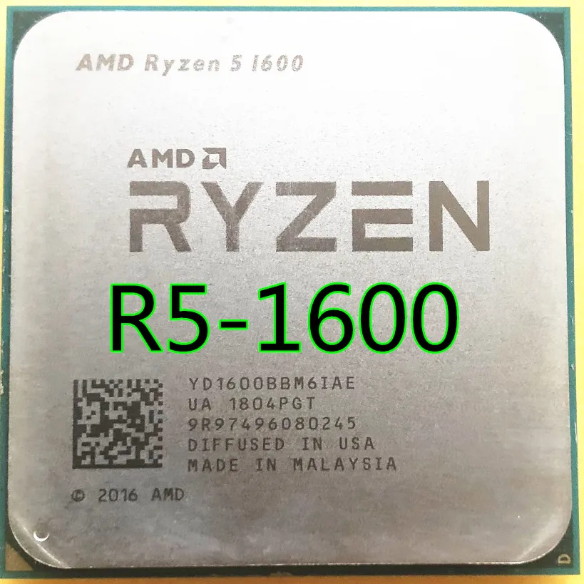 Процессор AMD Ryzen 5 1600 шестиядерный 3 2 ГГц 12 потоков 65 Вт R5 гнездо для процессора AM4