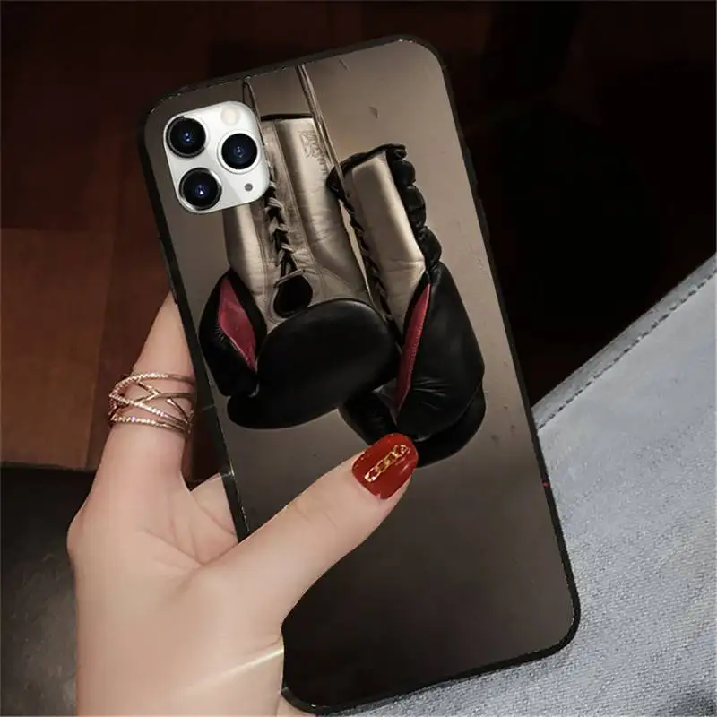 

Boxing Gloves art Pattern Phone Case for iPhone 11 12 pro XS MAX 8 7 6 6S Plus X 5S SE 2020 XR luxury design shell funda