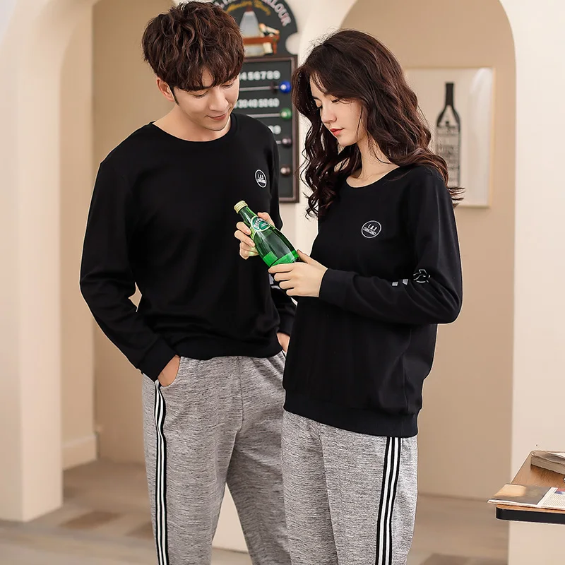 Новинка Женский комплект из 2 предметов ночное белье 100% хлопок пижамы длинный